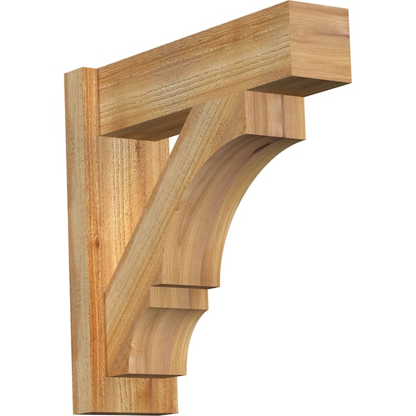 Ekena Millwork Balboa Block Rough Sawn Outlooker, Western Red Cedar, 6"W x 20"D x 20"H OUT06X20X20BOA05RWR - main